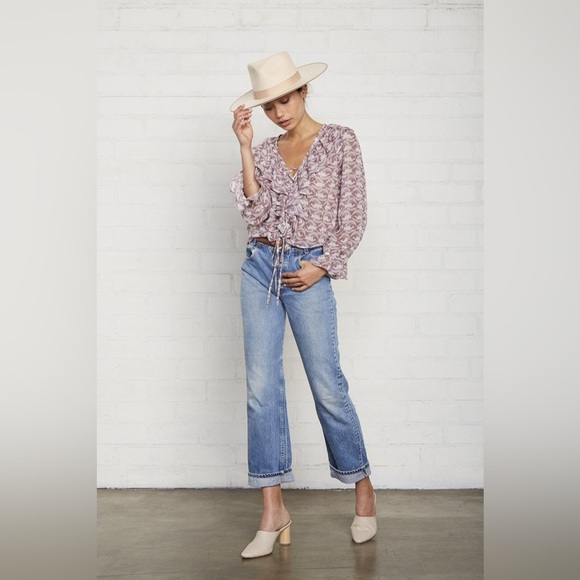 Rachell Pally Chiffon Eros Dove Print Top NEW - Picture 2 of 6